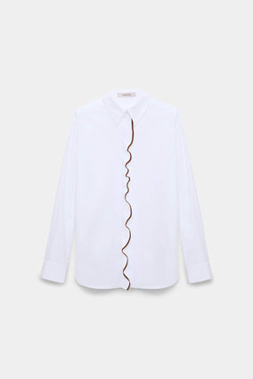 PURE POWER BLOUSE- WHITE/TERRA