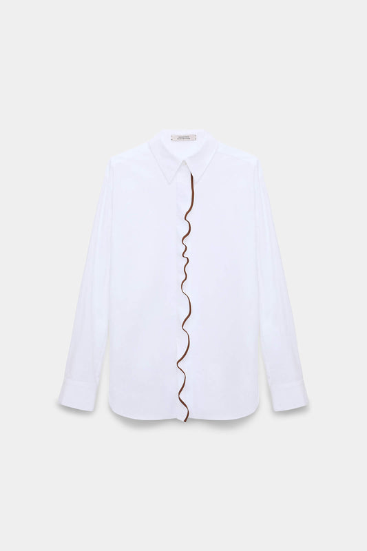 PURE POWER BLOUSE- WHITE/TERRA