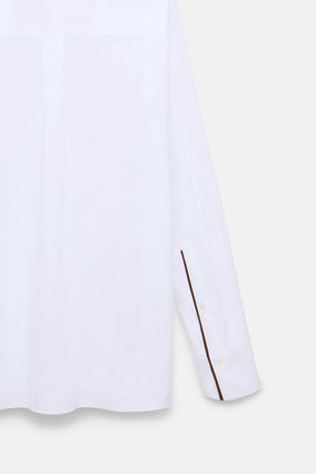 PURE POWER BLOUSE- WHITE/TERRA