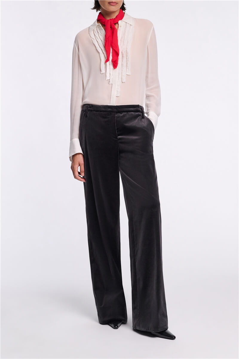 SHEER TWIST BLOUSE- WHITE