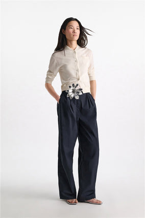 REFINED ESSENTIALS CARDIGAN- WHITE