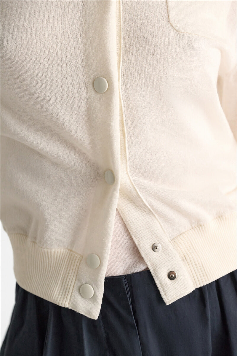REFINED ESSENTIALS CARDIGAN- WHITE