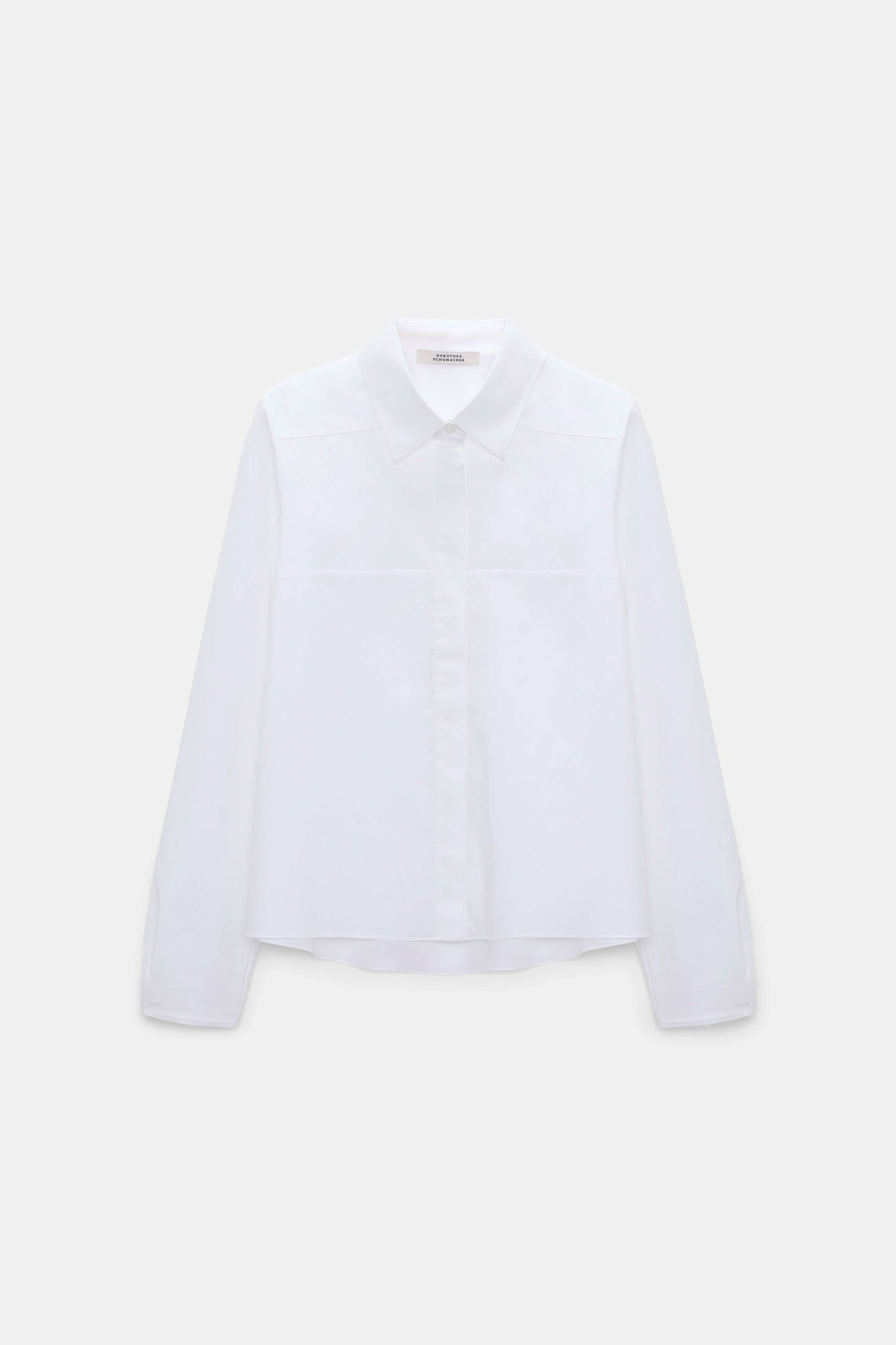 POPLIN POWER BLOUSE- WHITE SKY