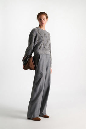 BOLD STRUCTURES PULLOVER- GREY