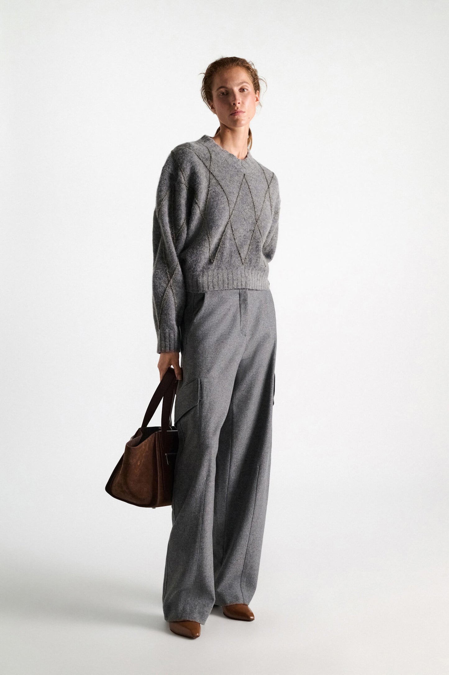 BOLD STRUCTURES PULLOVER- GREY