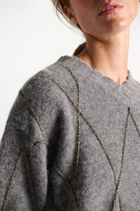 BOLD STRUCTURES PULLOVER- GREY