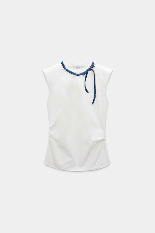 FEMININE FAVORITES TOP- ECRU