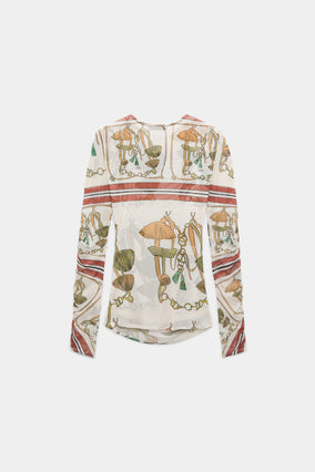 BROWN WILD FUNGHI SHIRT