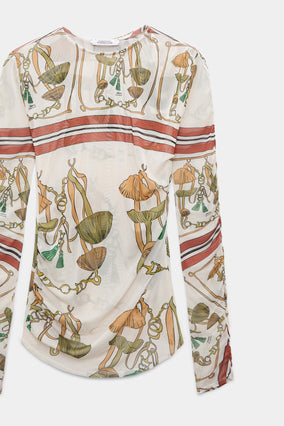 BROWN WILD FUNGHI SHIRT