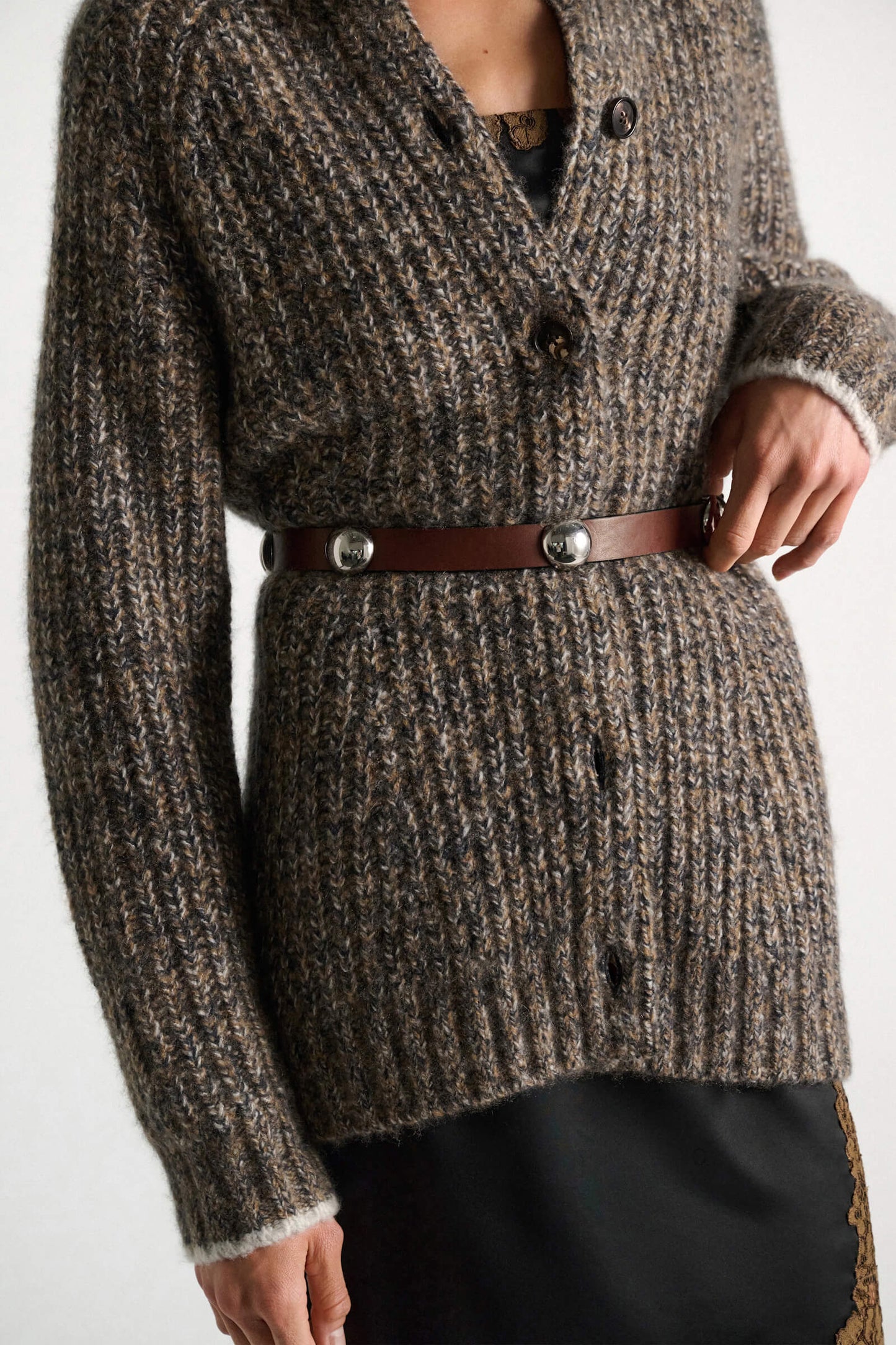 TRUE CUOIO 3cm STUD BELT