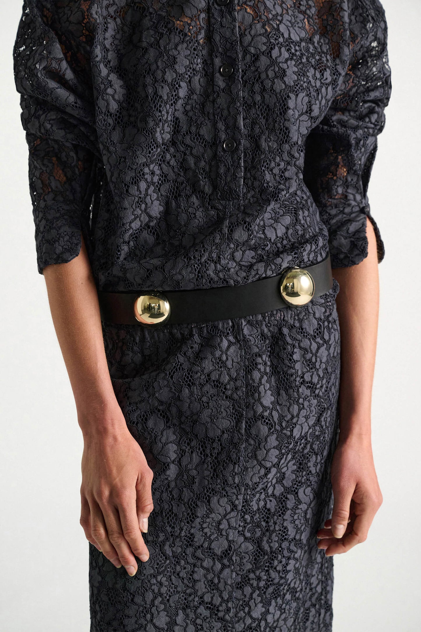 TRUE CUOIO 5cm STUD BELT