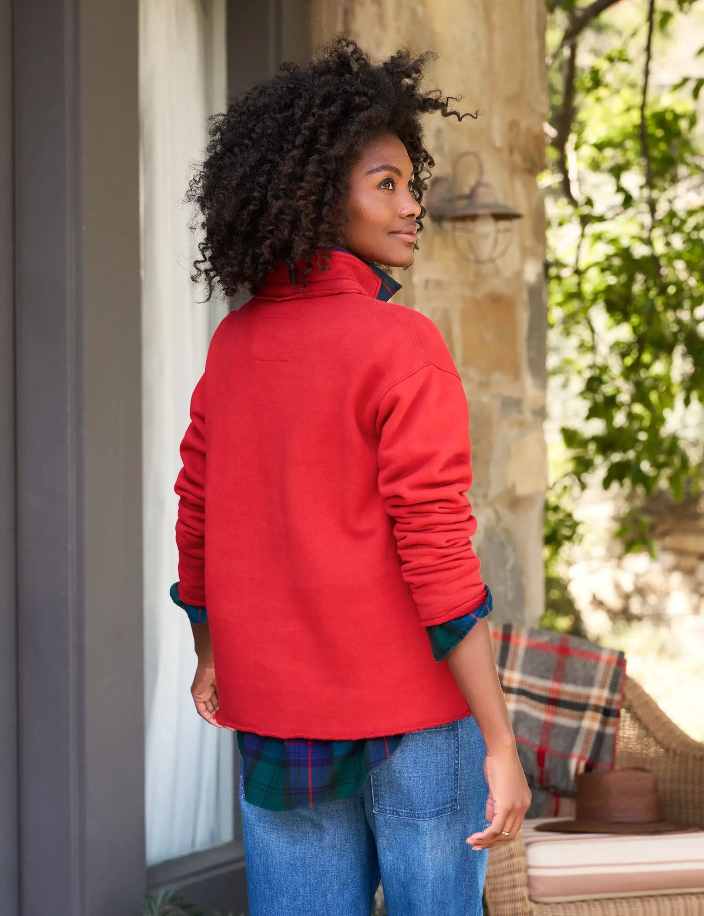 PATRICK POPOVER HENLEY- CRIMSON