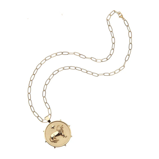 COURAGE JW ORIGINAL PENDANT COIN ON 18" DRAWN LINK CHAIN
