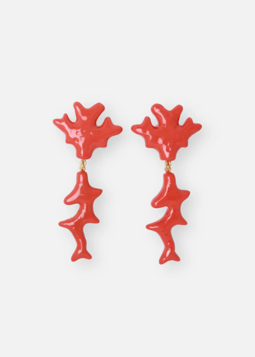 CORAL EARRINGS ORANGE