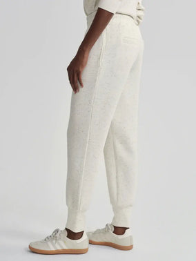 SLIM CUFF PANT 27.5- IVORY MARL FLECK