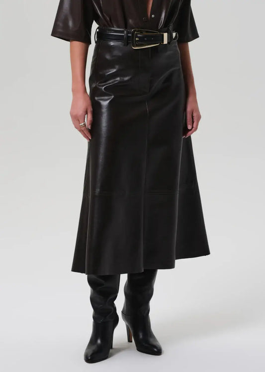 CASSIA LEATHER SKIRT