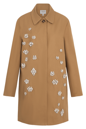 EDINBURGH COAT W/ CRYSTALS IN WATERPROOF CANVAS