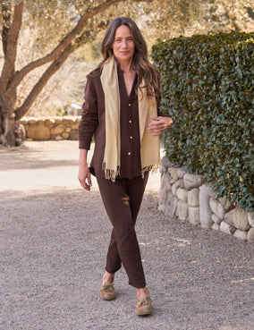 CHRISTINE - TULIP ANKLE SWEATPANT IN COCOA