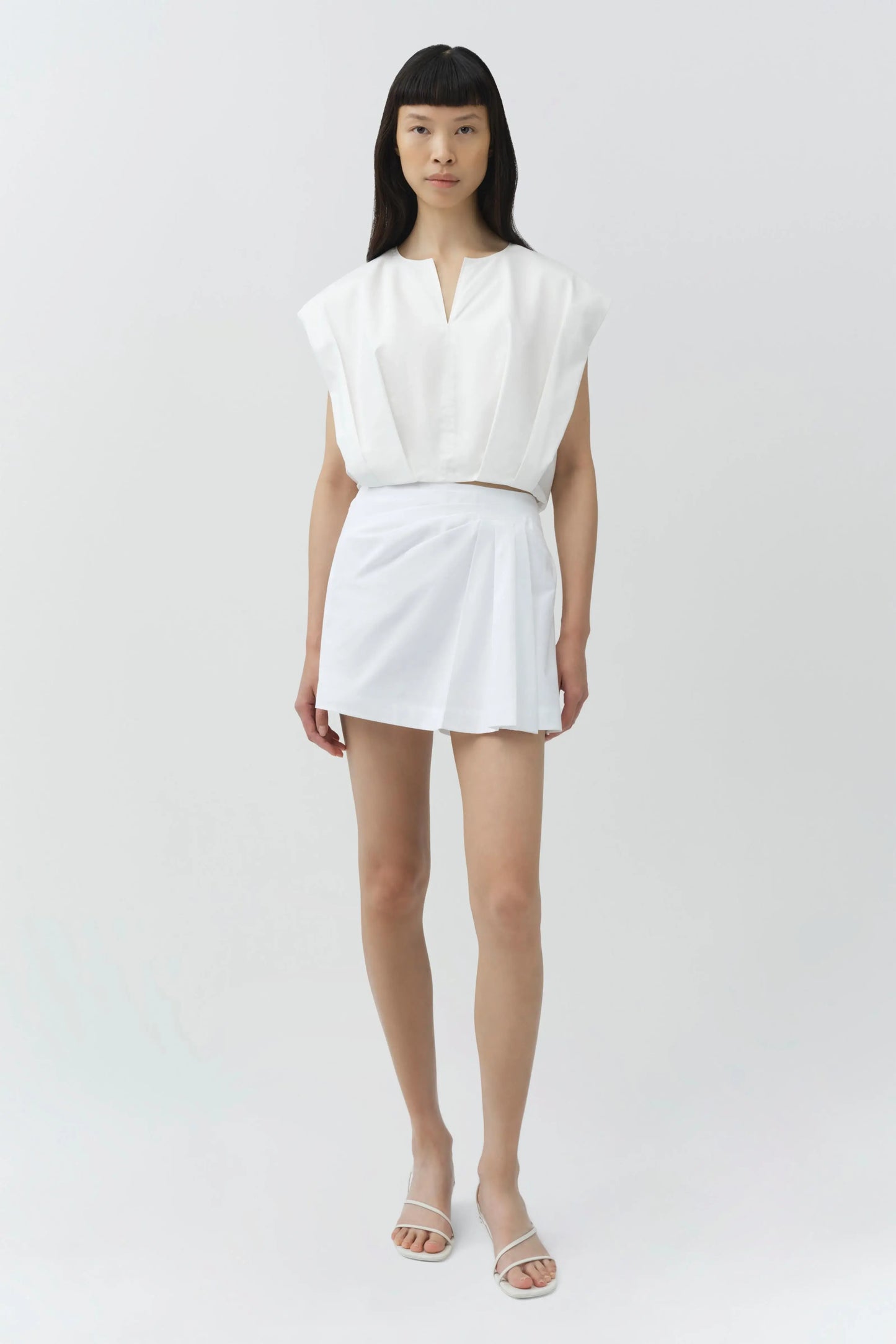 DEVLIN COTTON PLEATED MINI SKORT