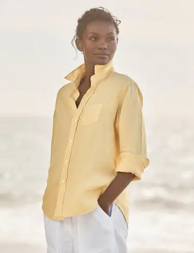 RELAXED BUTTON UP SHIRT - SUNSHINE