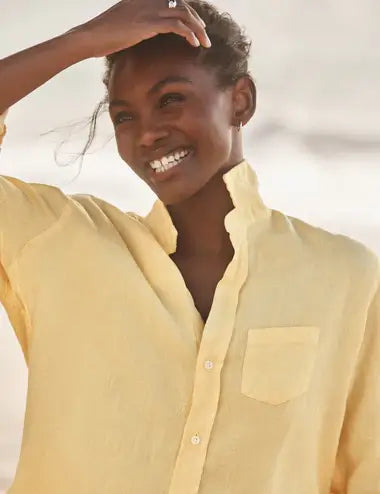 RELAXED BUTTON UP SHIRT - SUNSHINE