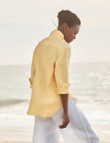 RELAXED BUTTON UP SHIRT - SUNSHINE