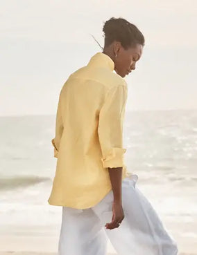 RELAXED BUTTON UP SHIRT - SUNSHINE