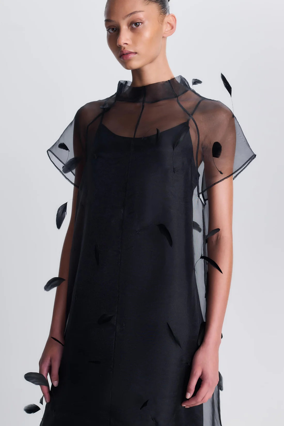 Pauline S/S Midi Dress - Black