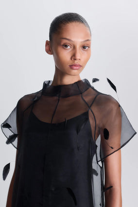 Pauline S/S Midi Dress - Black