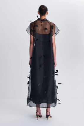 Pauline S/S Midi Dress - Black