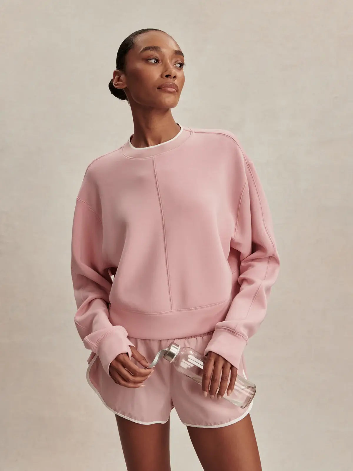 TASMIN CROPPED SWEAT- ZEPHYR MAUVE