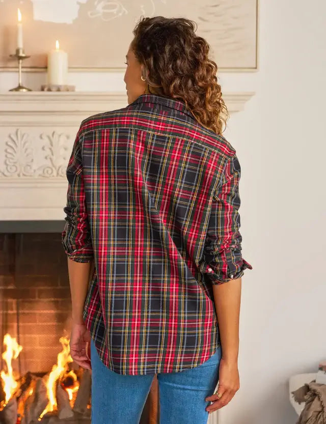 RELAXED BUTTON-UP SHIRT - GBRW MULTI PLAID
