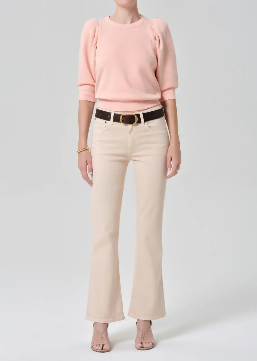 PLEATED SHORT SLEEVE CREW