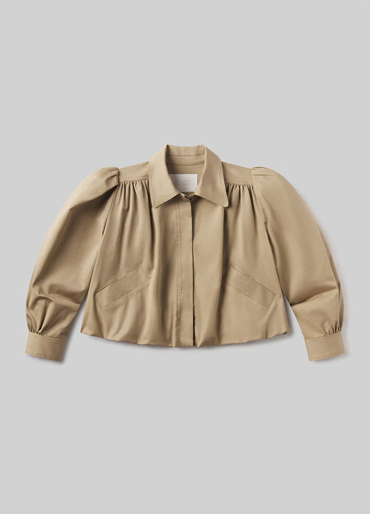 EVERLY SHIRRED CROP JACKET