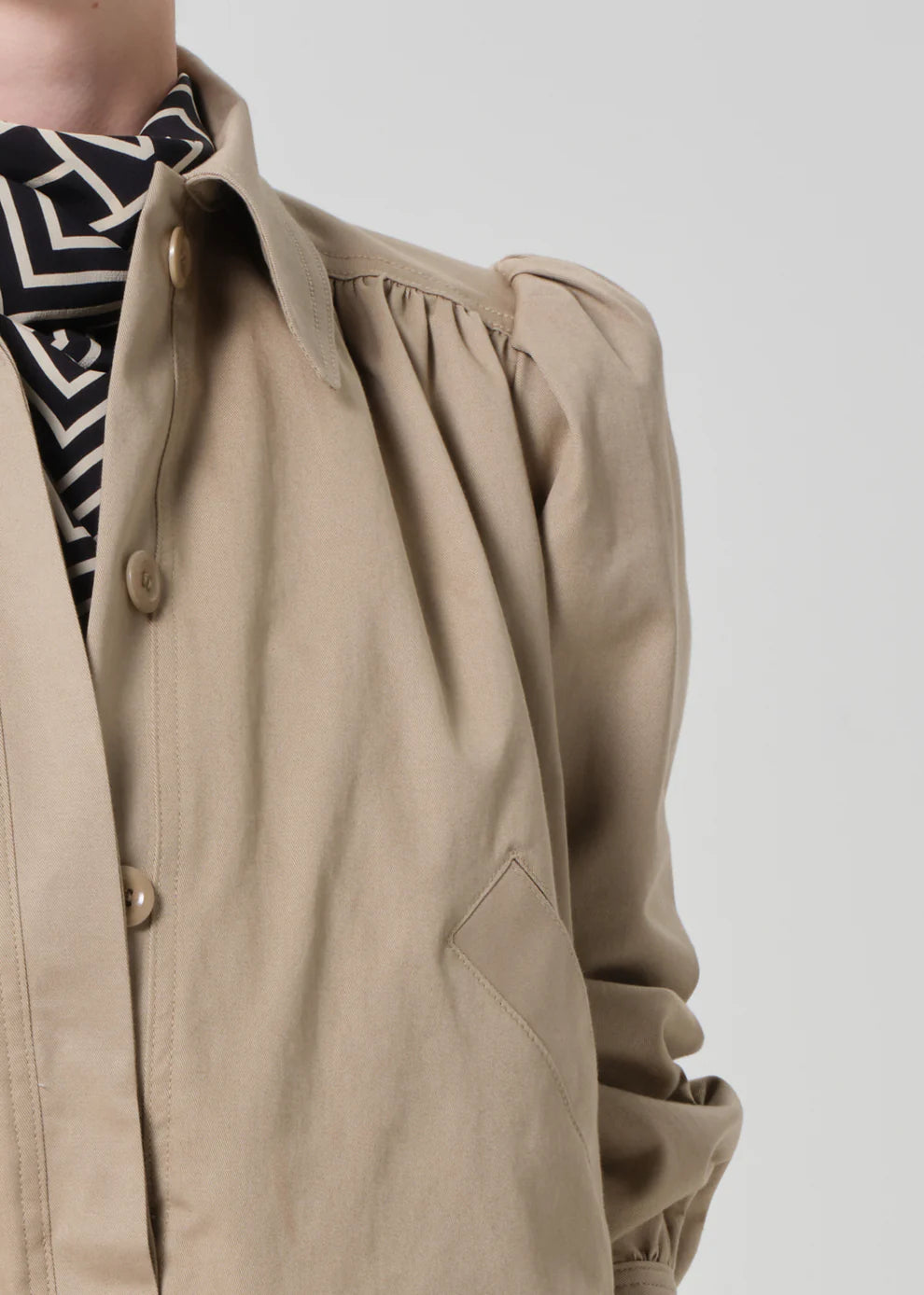 EVERLY SHIRRED CROP JACKET