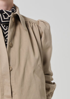 EVERLY SHIRRED CROP JACKET