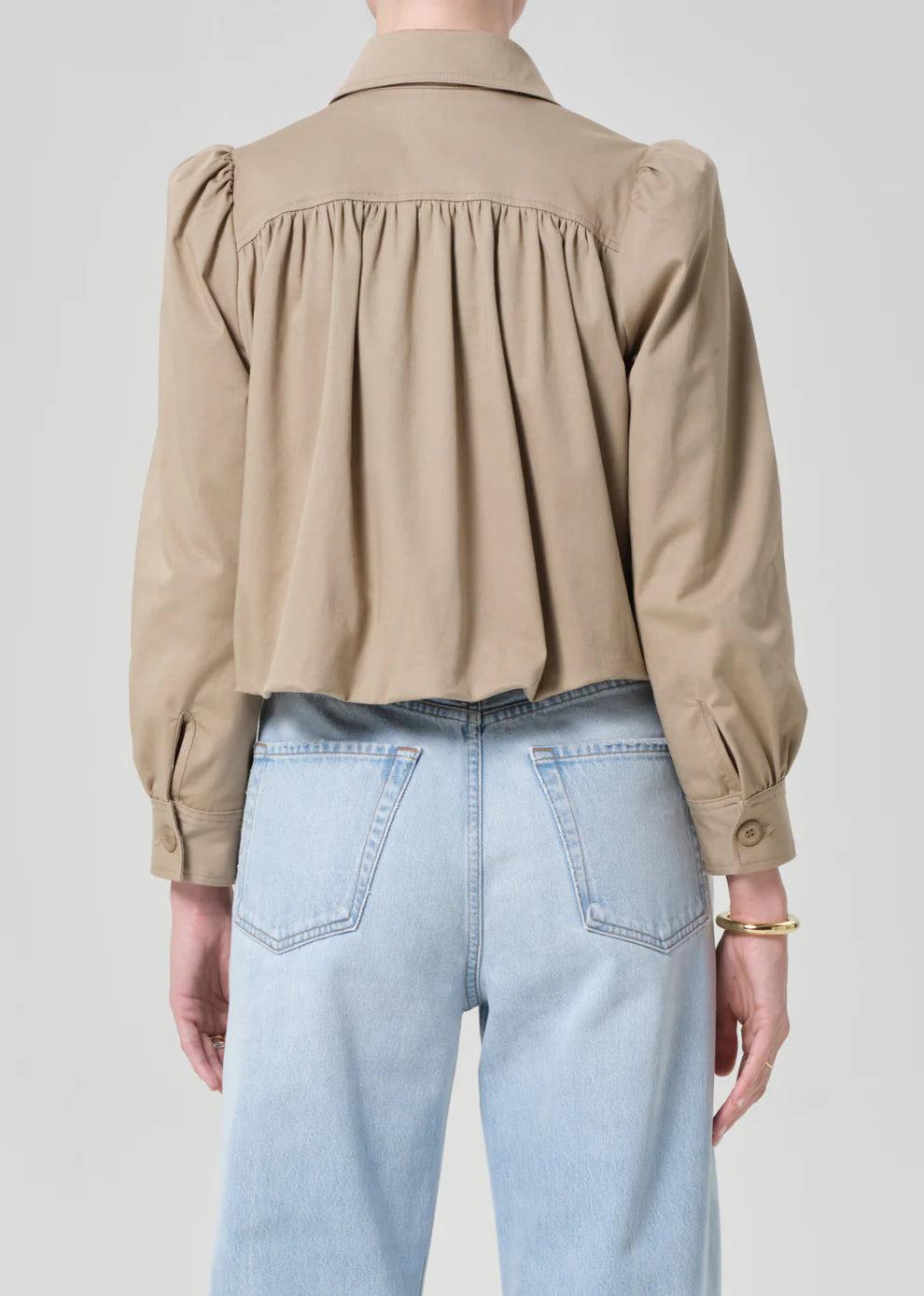 EVERLY SHIRRED CROP JACKET