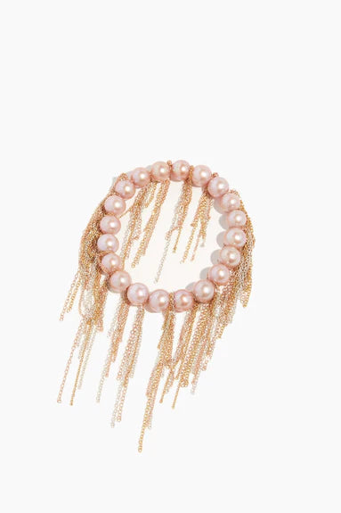 FRINGE BRACELET-PINK EDISON FRESH WATER PEARLS