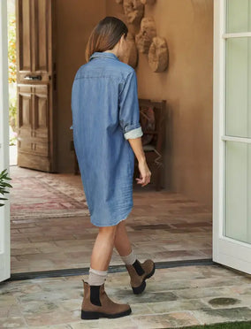 MARY CLASSIC SHIRTDRESS IN VINTAGE INDIGO