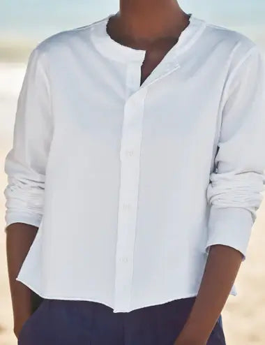 JACKIE TSHIRT CARDIGAN IN WHITE
