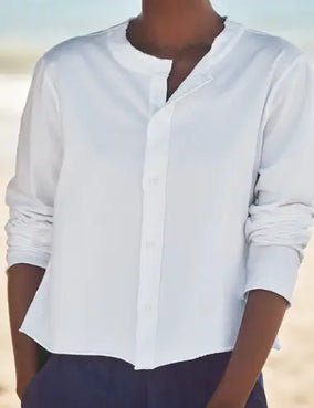 JACKIE TSHIRT CARDIGAN IN WHITE