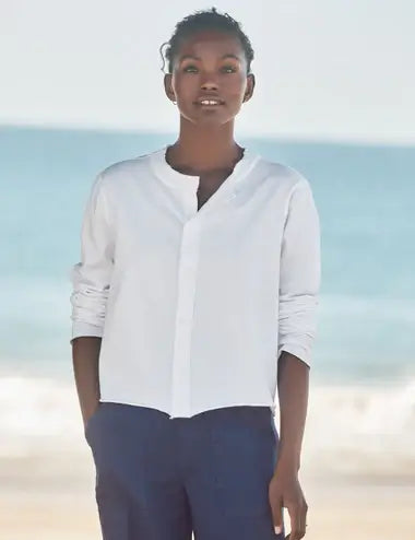JACKIE TSHIRT CARDIGAN IN WHITE