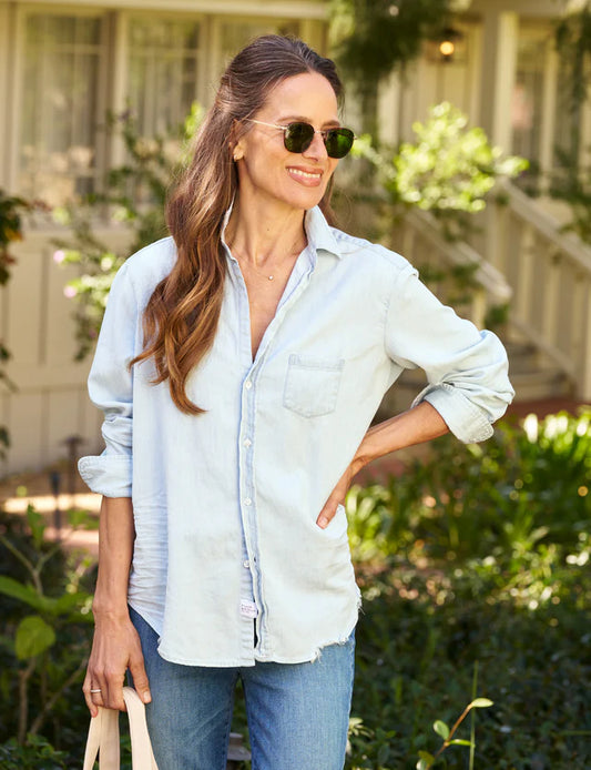 EILEEN RELAXED BUTTON-UP SHIRT - CLASSIC BLUE