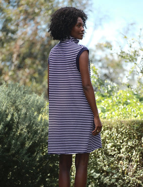 MINI LILY POLO DRESS IN YACHT STRIPE