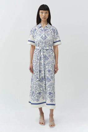 AUDRIA S/S BELTED MIDI DRESS