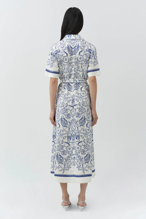 AUDRIA S/S BELTED MIDI DRESS