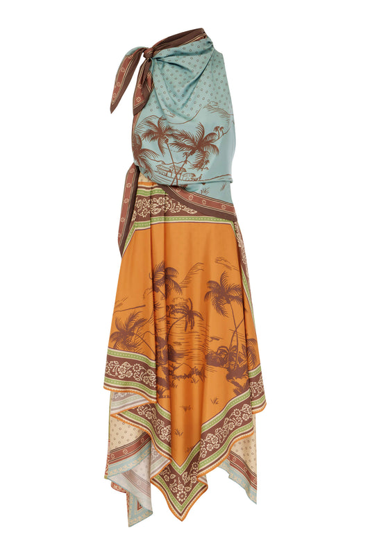 ALBERTA SCARF MIDI DRESS