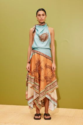 ALBERTA SCARF MIDI DRESS