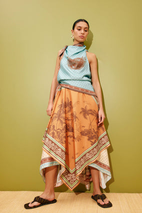 ALBERTA SCARF MIDI DRESS