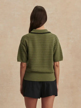 GUILIA POLO KNIT TOP